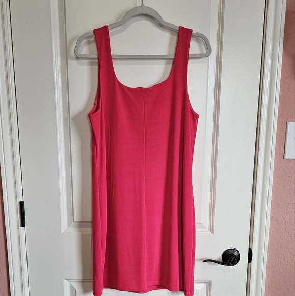 A New Day Hot Pink Dress Square Neck Women's Size Large - Picture 4 of 7